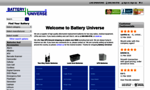 Batteryuniverse.com thumbnail