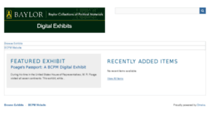 Baylorbcpm.omeka.net thumbnail