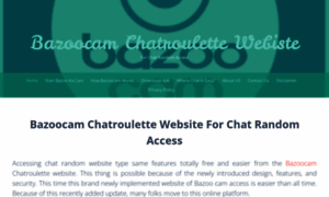 Chat site roulette bazoocam Bazoocam Chat