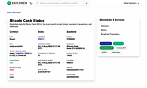 Bchblockexplorer.com thumbnail
