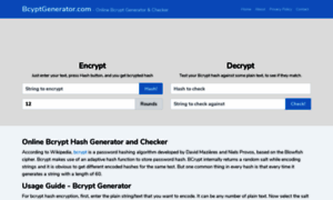 Bcryptgenerator.com thumbnail