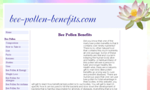 Bee-pollen-benefits.com thumbnail