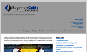 Beginnersguidetowriting.com thumbnail