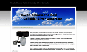 Best-colloidal-silver-generator.weebly.com thumbnail