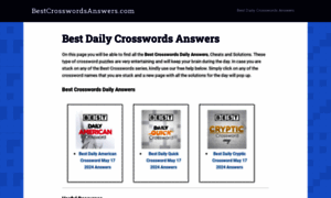 Bestcrosswordsanswers.com thumbnail