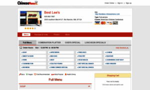 Bestlees.chinesemenu.com thumbnail