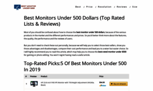 Bestmonitorunder500.com thumbnail