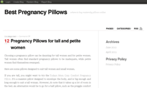 Bestpregnancypillows.blog.com thumbnail