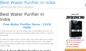 Bestwaterpurifierinindia.com thumbnail