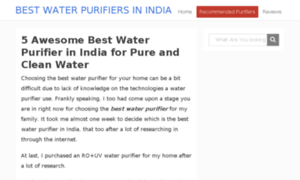 Bestwaterpurifierinindia.net thumbnail