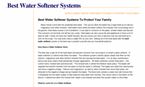 Bestwatersoftenersystemspro.com thumbnail