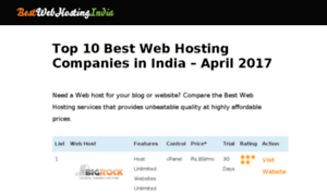 Bestwebhostingindia.co thumbnail