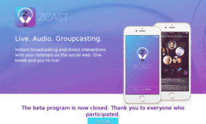 Beta.zcast.co thumbnail