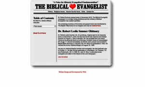 Biblicalevangelist.org thumbnail