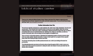 Biblicalstudiescenter.org thumbnail