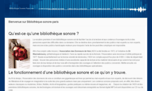 Bibliotheque-sonore-paris.com thumbnail