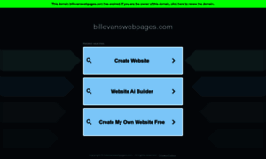 Billevanswebpages.com thumbnail