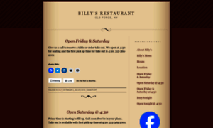 Billysrestaurant.org thumbnail