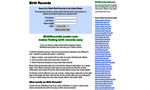 Birthrecordslocator.com thumbnail