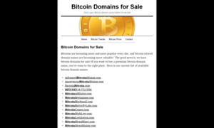 Bitcoindomainsforsale.com thumbnail
