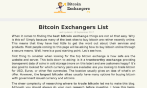 Bitcoinexchangers.org thumbnail