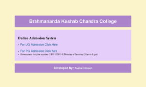 Bkccollegeadmission.org thumbnail