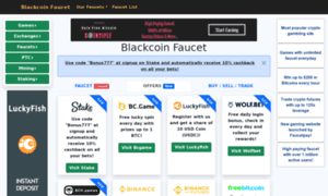 Blackcoinfaucet.com thumbnail