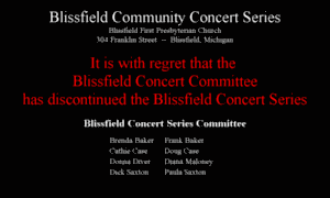 Blissfieldconcerts.org thumbnail