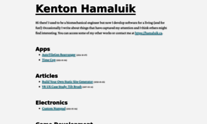 Blog.hamaluik.ca thumbnail