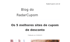 Blog.radarcupom.com.br thumbnail