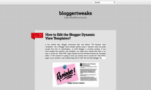 Bloggertweaks.wordpress.com thumbnail