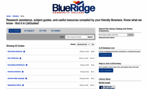 Blueridge.libguides.com thumbnail