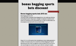 Bonusbaggingsports.blogspot.com thumbnail