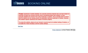 Booking.toronto.ca thumbnail