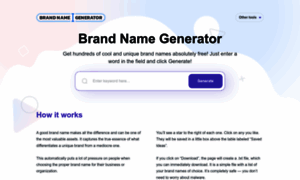 Brandnamegenerator.com thumbnail
