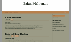 Brianmehrman.github.io thumbnail