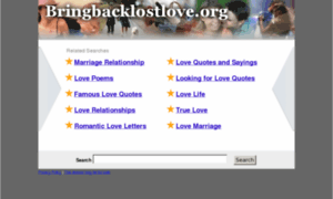 Bringbacklostlove.org thumbnail