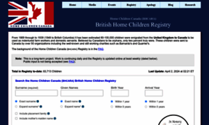 Britishhomechildrenregistry.com thumbnail