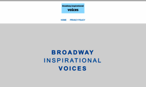Broadwayinspirationalvoices.com thumbnail