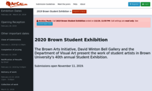 Brownstudentexhibition.artcall.org thumbnail