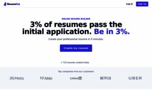 Builder.resumecat.com thumbnail