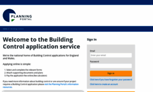 Buildingcontrol.planningportal.co.uk thumbnail