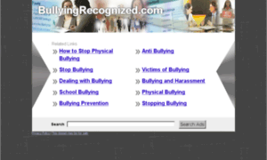 Bullyingrecognized.com thumbnail