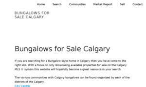 Bungalowsforsalecalgary.com thumbnail