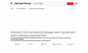 Business-communications-manager.getusermanuals.com thumbnail