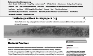 Businesspractices.kaiserpapers.org thumbnail