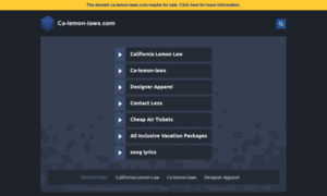 Ca-lemon-laws.com thumbnail