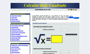 Calcularraizcuadrada.com thumbnail