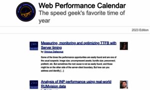 Calendar.perfplanet.com thumbnail