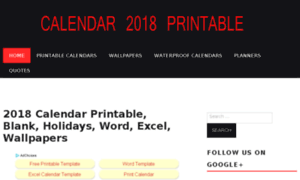 Calendar2018printable.com thumbnail